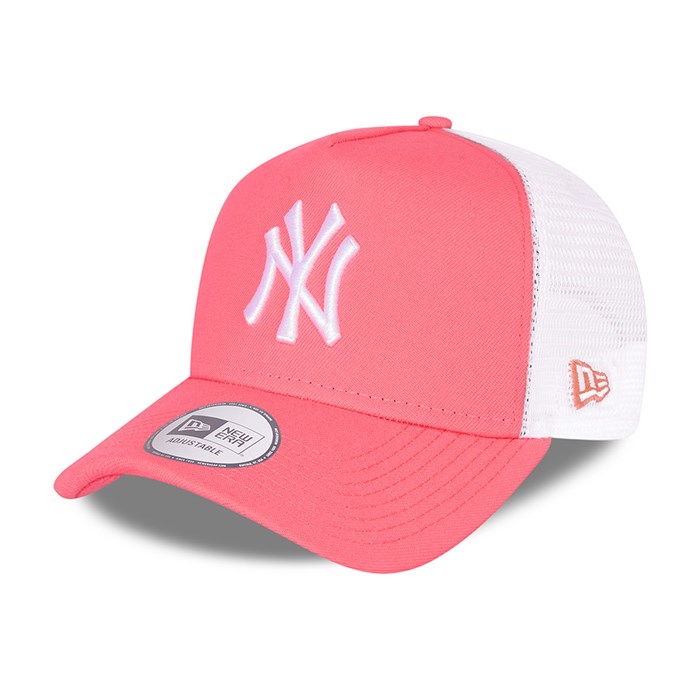 New York Yankees Tonal Mesh A-Frame Trucker Lippis Pinkki - New Era Lippikset Myynti FI-726451